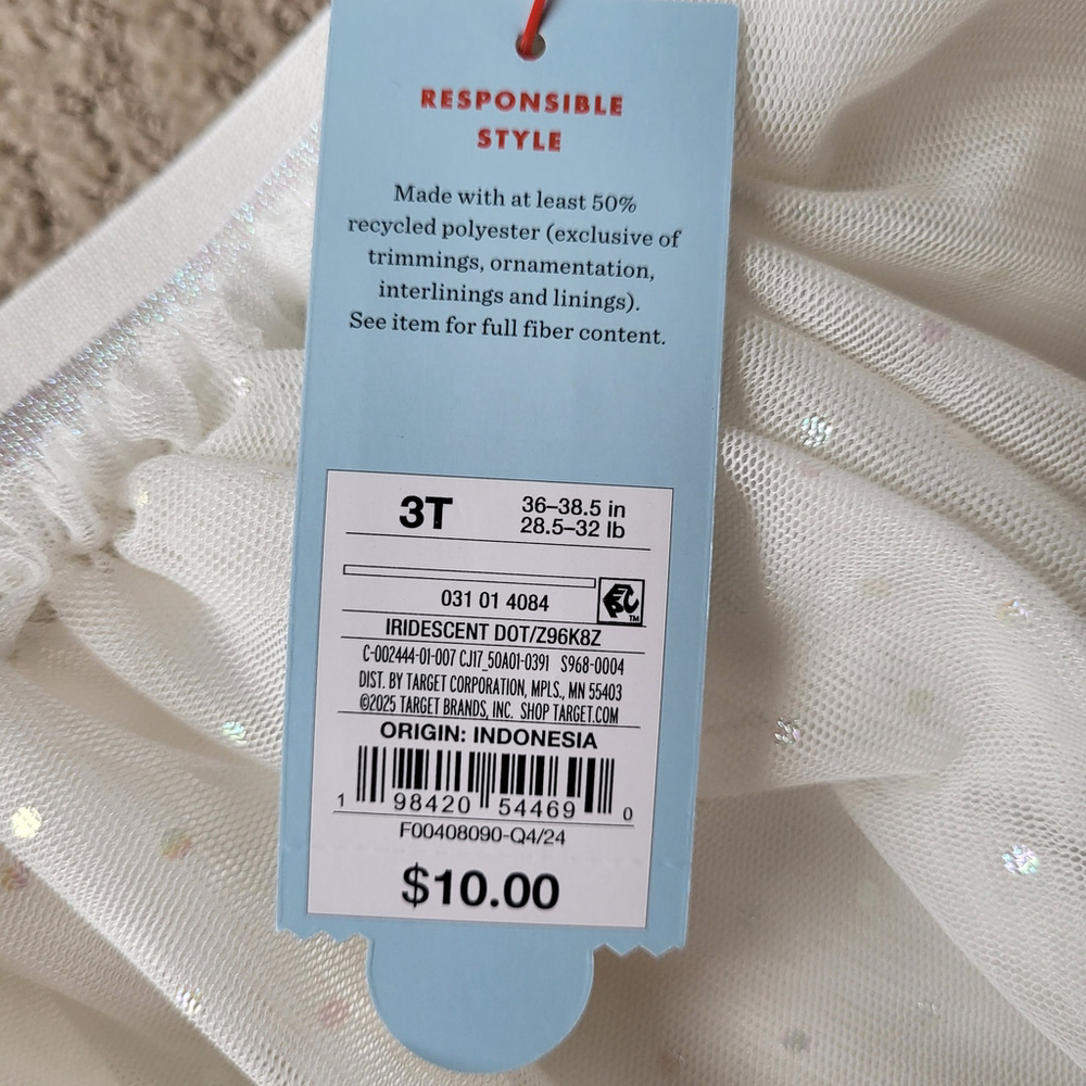 Toddler Girl’s Tulle Skirt – Cat & Jack – White – Size 3T – NWT - Picture 10 of 10